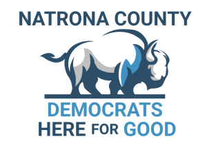 Natrona County Democrats Here for good with a posterized bison.